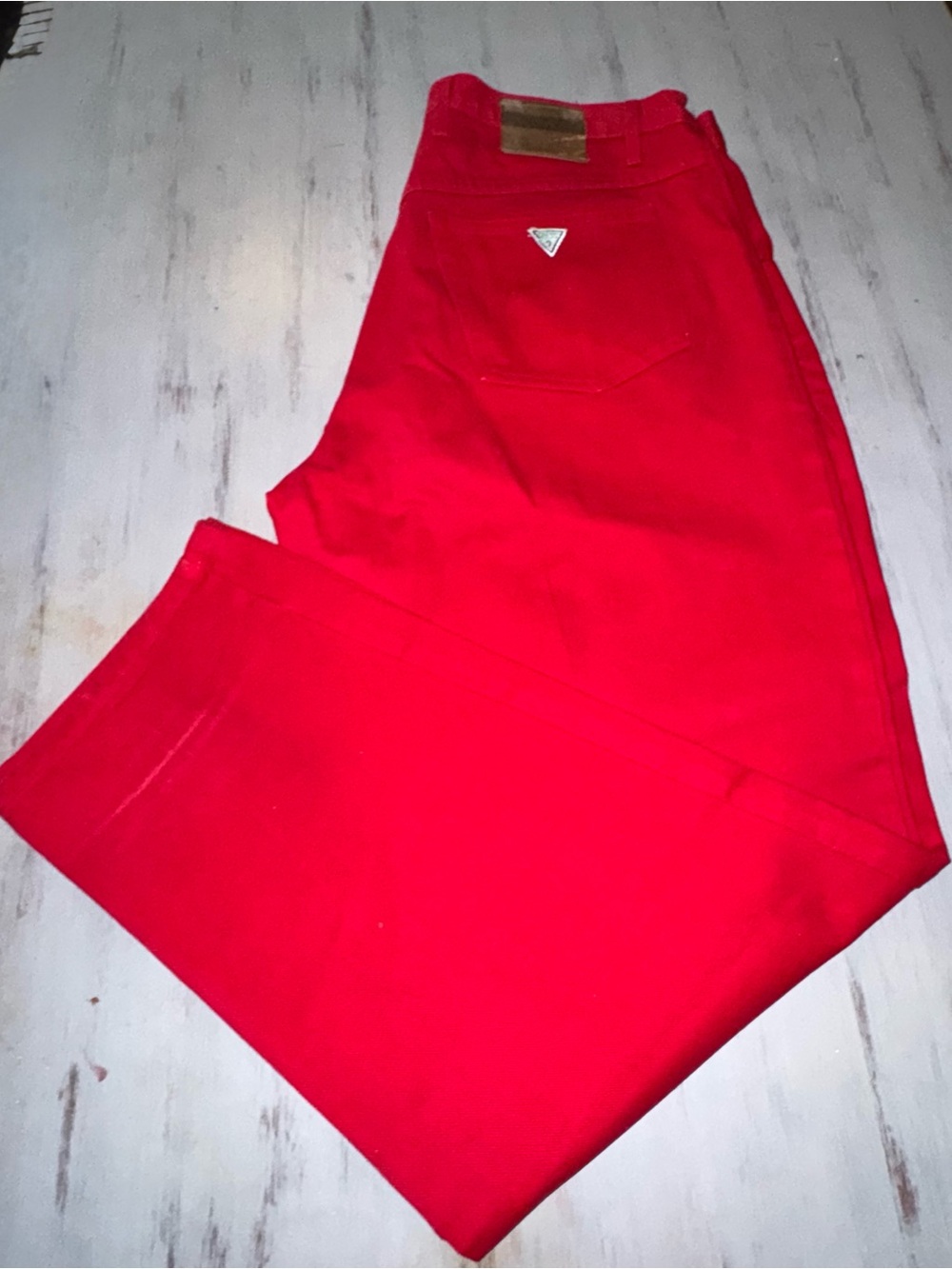 Vintage 90s GUESS USA Red Baggy Jeans Made in USA Men’s 42 (40x32)